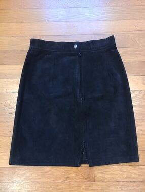 American Signature- Black Suede Mini Skirt